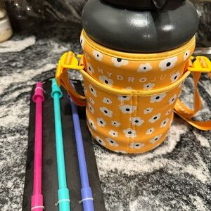 HydroJug Orange and White Bag & Straws